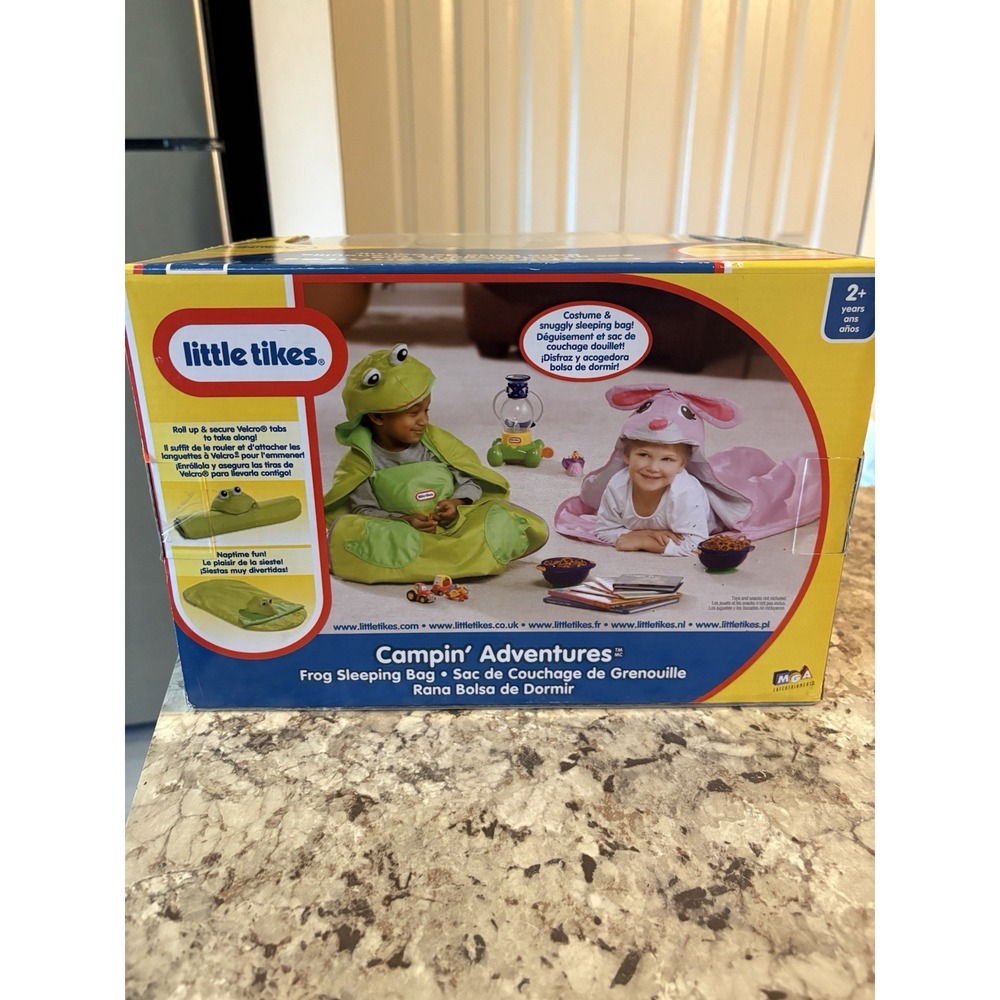 Little Tikes Campin Adventures Slumberin Critters Frog Sleeping Bag Costume New - Picture 7 of 12